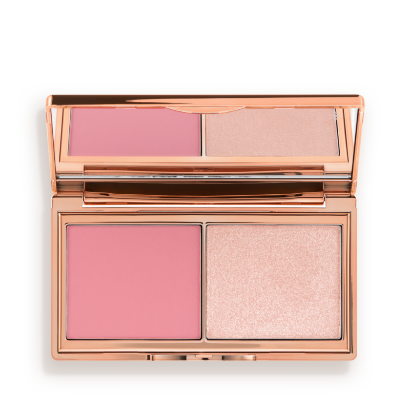 HOLLYWOOD-BLUSH-GLOW-GLIDE-FAIR-TO-MED پالت رژگونه و هایلایتر شارلوت تیلبری